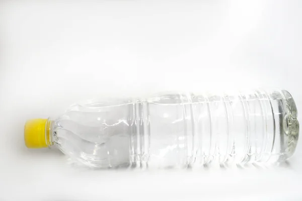 Natural Water Pure Mineral Plastic Bottles Drinking Isolated White Background — Stock Photo, Image