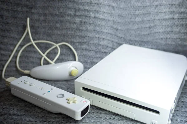 Heim Videospielkonsole Mit Gamepad — Stockfoto