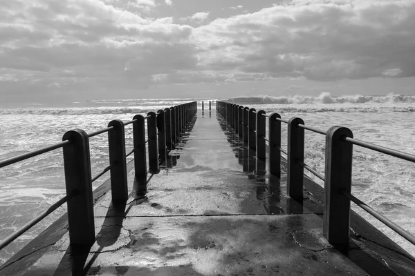 Gente Beach Pier Waves — Foto de Stock