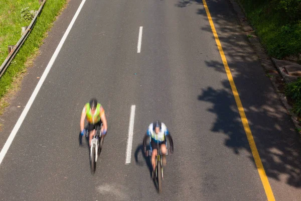 Ciclismo Ciclista Velocidade-Borrão — Fotografia de Stock