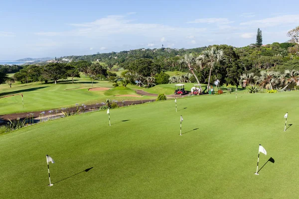 Golf Course Hole Green Water — Stock Photo, Image