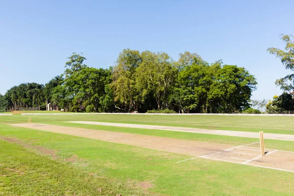 Motivi Wickets di Cricket Pitch — Foto Stock