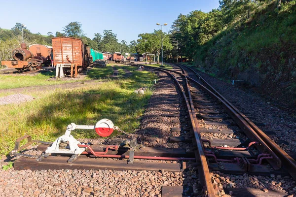 Estação de Cemitério de Vapor de trens — Fotografia de Stock