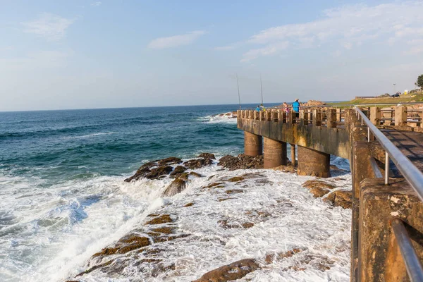 Ocean Pier Jetty Fishing Rocky Coastline — Stock Photo, Image