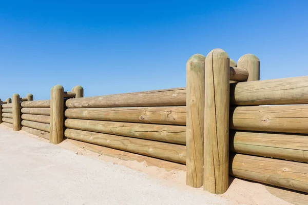 Holzpfähle Zaun Wand — Stockfoto