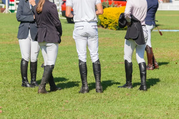 Equestrian Show Jumping Riders Boots — Stock Photo, Image