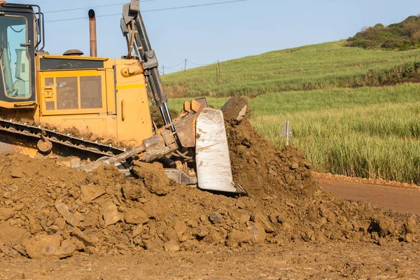 Earthworks Dozer Machine Bucket Soil — Stock Photo, Image