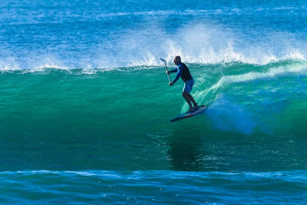 Surfer SUP Wave Ride Surf — Foto de Stock