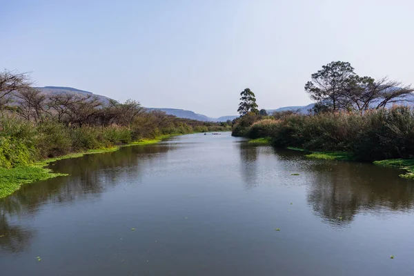 川ラフティング冒険風景 — ストック写真