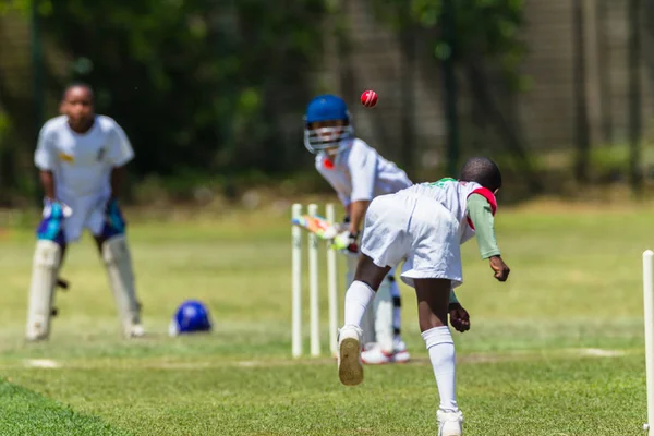 Cricket Juniors Game Action — Stock Photo, Image