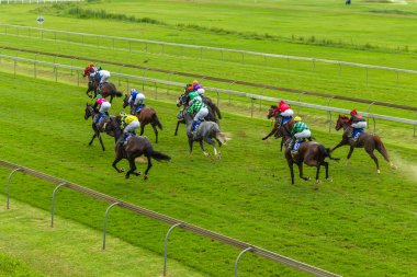 At yarışı Jockeys eylem  