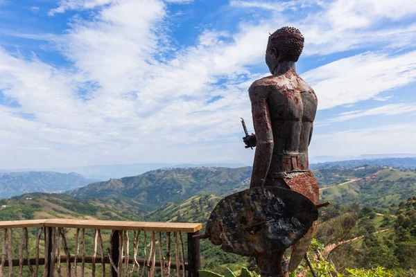 Zulu Statue Thousand Hills Landscape