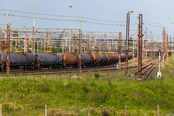 Train Fuel Tankers Station — Stock Photo, Image