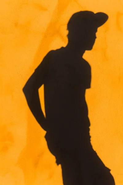 Teenager Shadow Wall Abstract — Stock Photo, Image