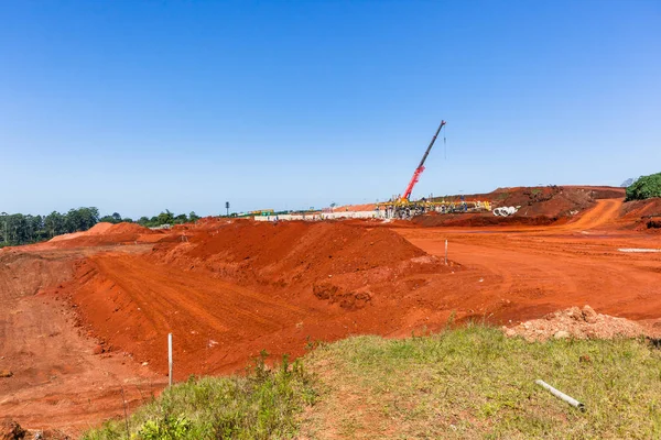 Construction Earthworks Industrial Landscape — Stock Photo, Image