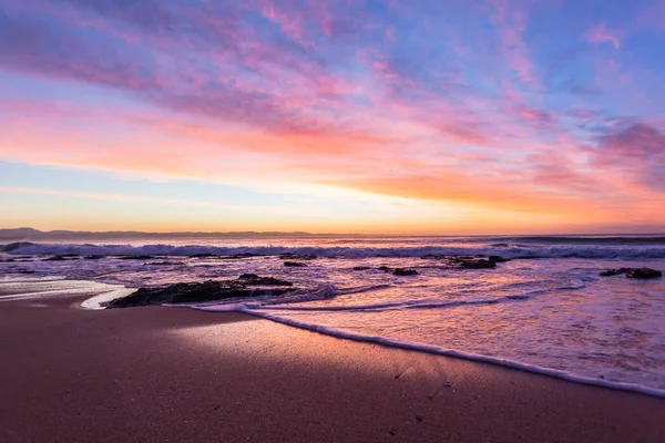 Dawn Cênico Céu Nuvens Paisagem Praia — Fotografia de Stock