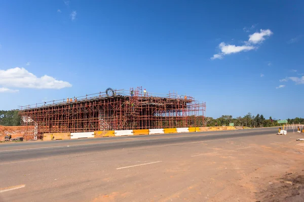 Construcción nueva autopista puente — Foto de Stock