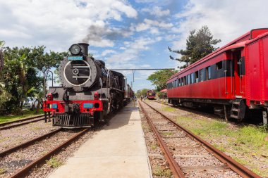 Buhar tren Closeup egzoz