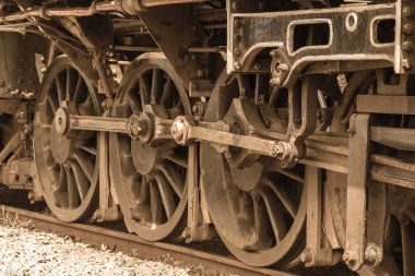 Buhar tren Closeup egzoz