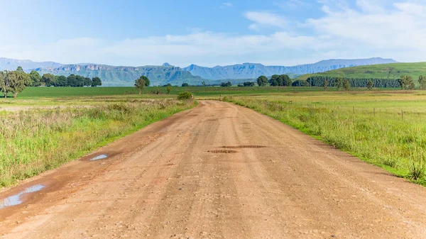 Dirt Road Mountains  Summer Landscape — Stock Photo, Image