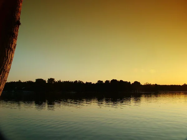 夕阳西下的风景 — 图库照片