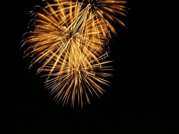 Fireworks Explosion Shining Sparks — Stock Photo, Image
