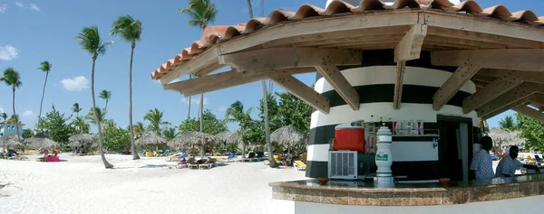 Panorama Strandbar Der Dominikanischen Republik — Stockfoto