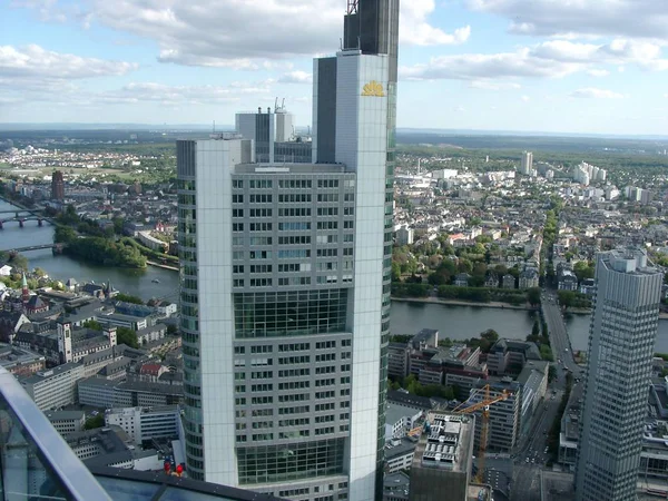 Skyline Torre Frankfurt Commerzbank — Fotografia de Stock