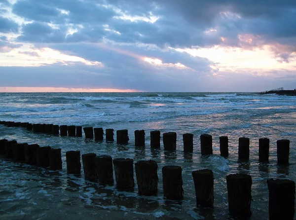 Sonnenuntergang Auf Dem Meer — Stockfoto