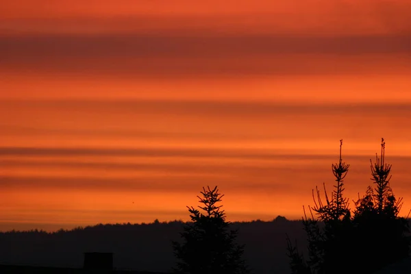 Sonnenaufgang Oder Sonnenuntergang Schöner Himmel — Stockfoto