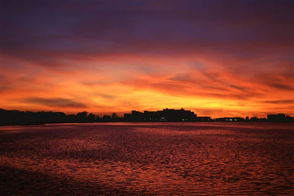 Heiligenhafen Bir Sonbahar Akşamı — Stok fotoğraf