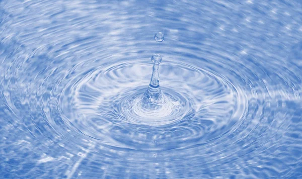 Gota Agua Superficie Del Cielo Azul — Foto de Stock