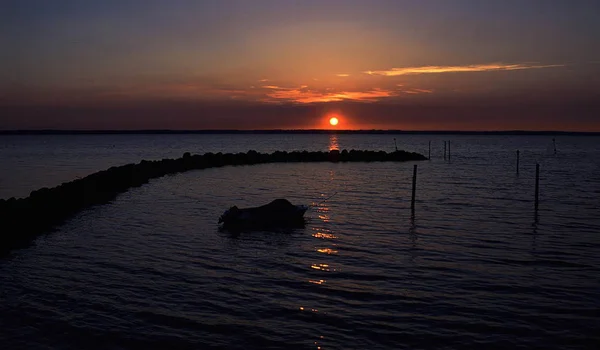 Landschaft Sonnenuntergang Himmel Abend — Stockfoto