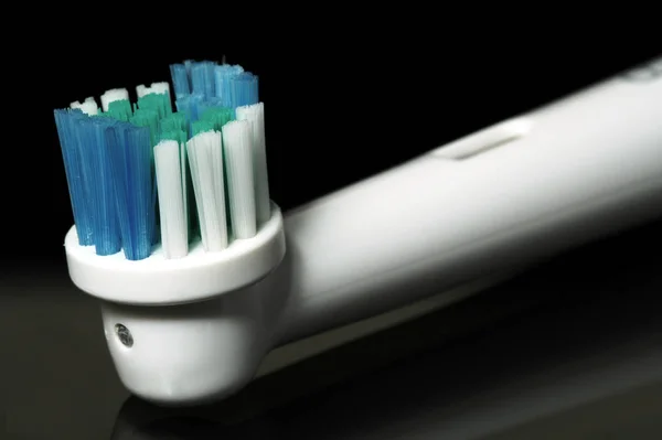 Imagem Mostra Cabeça Uma Escova Dentes Elétrica Com Cerdas Arredondadas — Fotografia de Stock