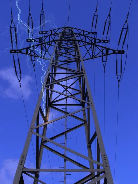 Torre Eléctrica Alta Tensión —  Fotos de Stock