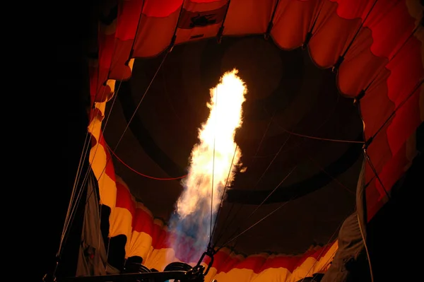 Montgolfière Dans Nuit — Photo