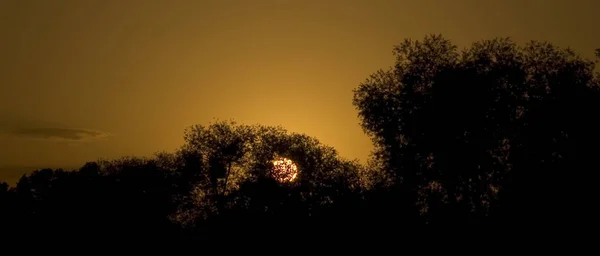 Paisagem Pôr Sol Céu Noite — Fotografia de Stock