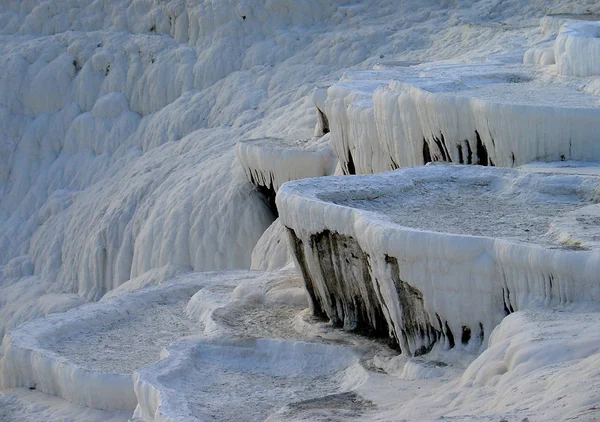 Περίφημες Ασβεστολιθικές Βεράντες Στο Pamukkale Στην Αττάλεια Πριν Από Δύο — Φωτογραφία Αρχείου