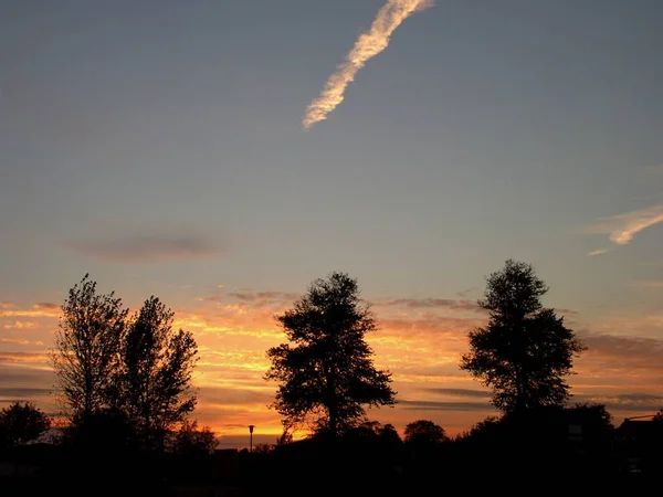 Gravado Pouco Antes Pôr Sol — Fotografia de Stock