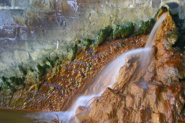 Cascade Dans Nature Écoulement Eau Rivière — Photo