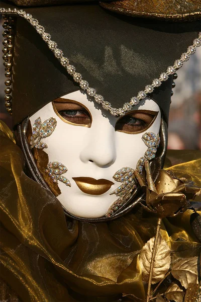 Most Important Part Any Costume Mask Originally Contributed Only Nobles — Stock Photo, Image