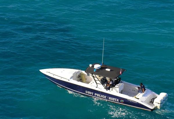 Motorbåt Kustbevakning Före Croix Oss Jungfruöar — Stockfoto