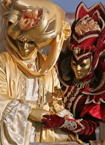 Told Most Famous Mask Pair Has Existed Many Years Venice — Stock Photo, Image