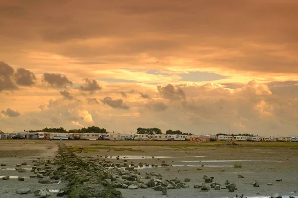 Van Oorsprong Uit Bensersiel Augustus 2004 Nikon D70 Gradiënt Filter — Stockfoto