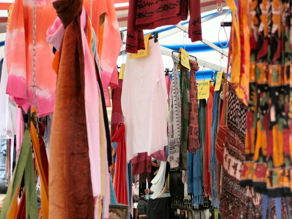 Mercado Têxtil Bassano Del Grappa Italia — Fotografia de Stock