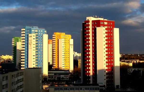 Vista Panorámica Majestuosa Ciudad Urbana — Foto de Stock