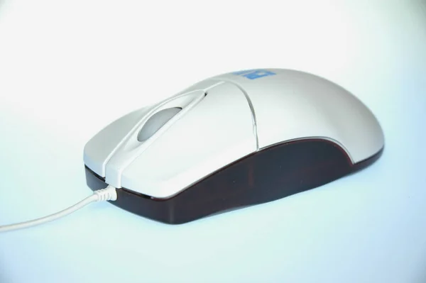 Mouse Computador Dispositivo Entrada Roda Rolagem — Fotografia de Stock