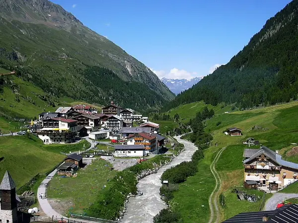 Foto Mostra Sfogo Nella Valle Dell Etztal — Foto Stock