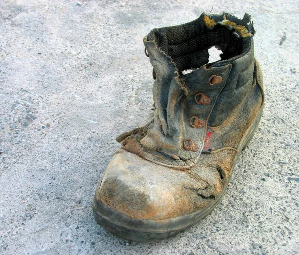 Old Dirty Boots Floor — Stock Photo, Image