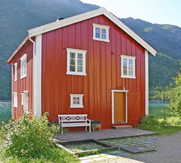 ノルウェーのモスホーンにある家で — ストック写真